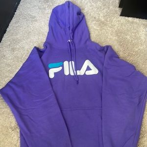 purple fila hoodie
